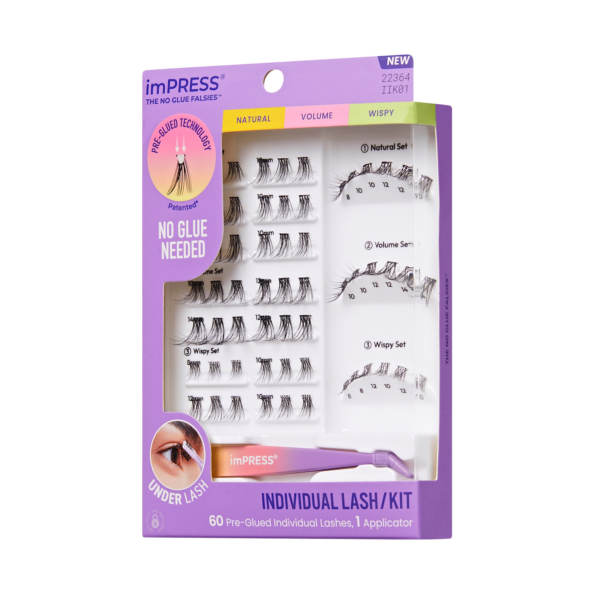 imPRESS Falsies Pre-Glued Individual Lashes Kit