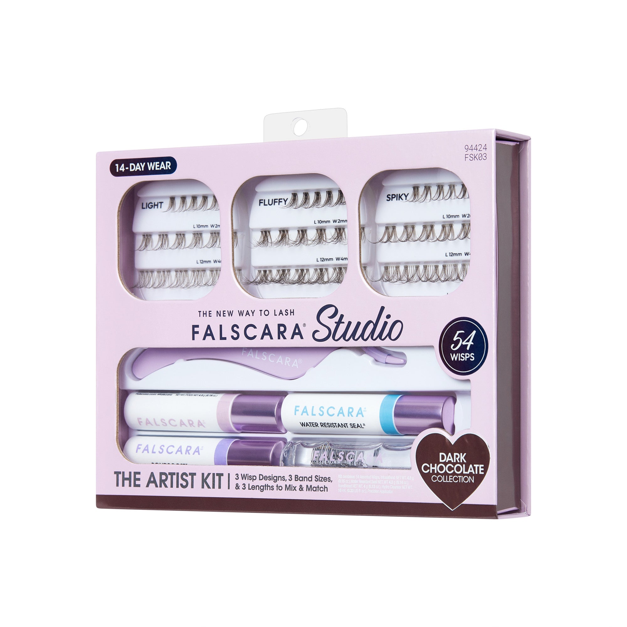 FALSCARA Studio Lash Extension Kit - Dark Chocolate - 54 Wisps
