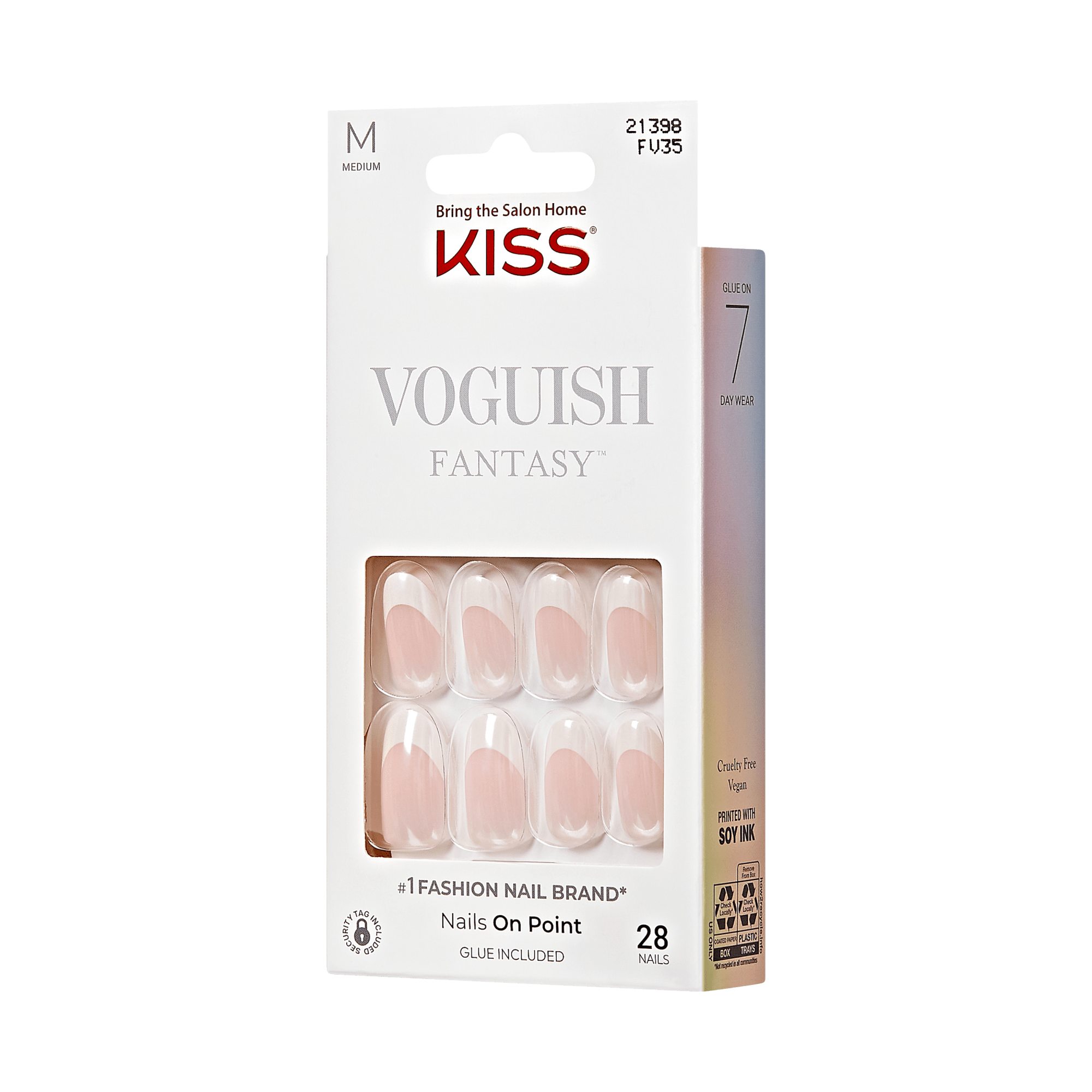 KISS Voguish Fantasy Press On Glue Nails - Golden Warmth