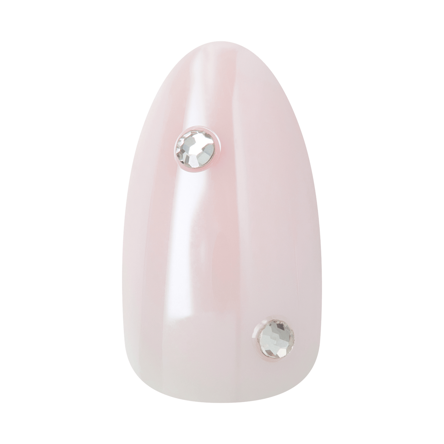 Kiss Glam Jeweled Press On Fake Glue Nails - Candy Dust | 3D &amp; Jeweled, Pink, Medium, Almond