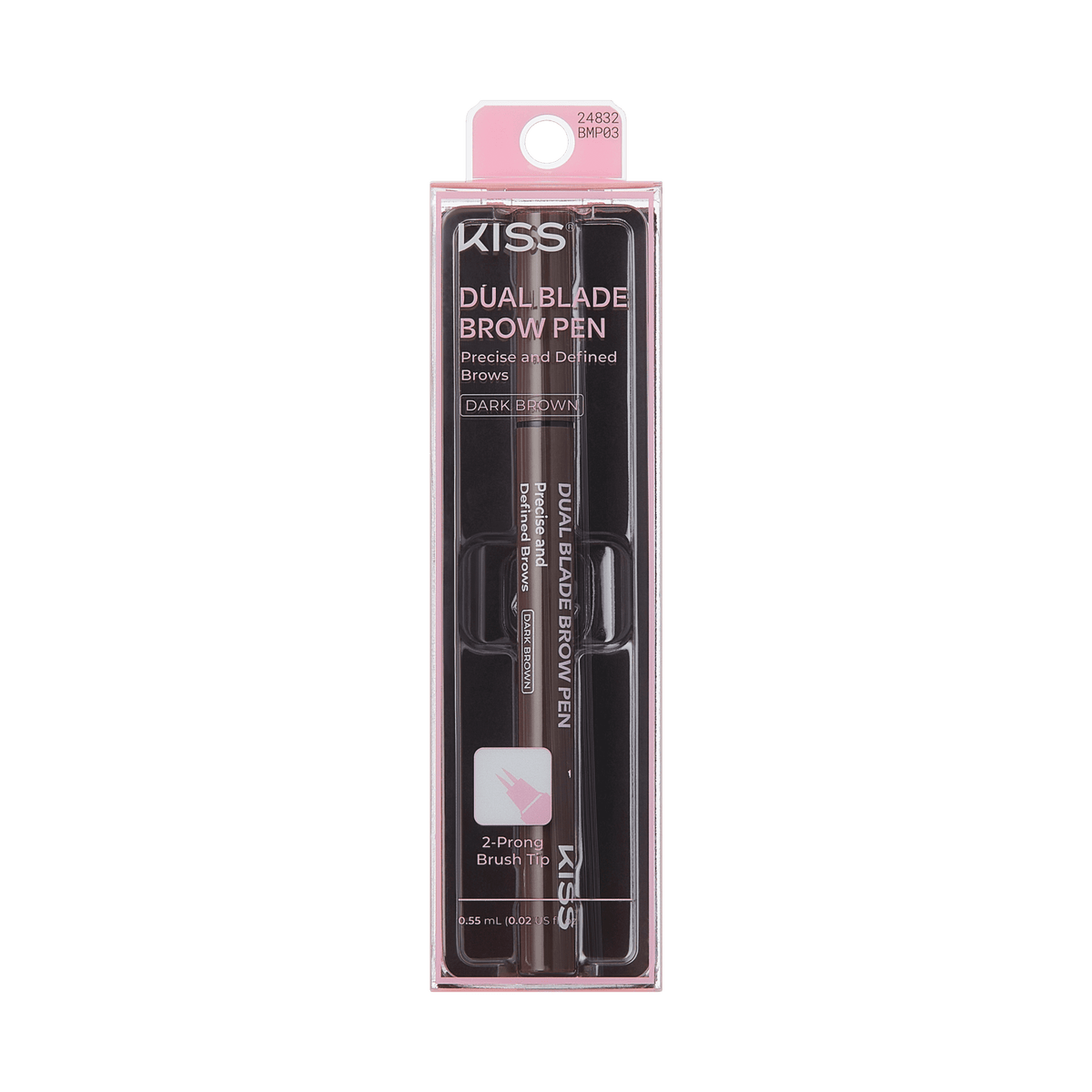 Kiss Dual Blade Brow Pen - Dark Brown | Smudge Free