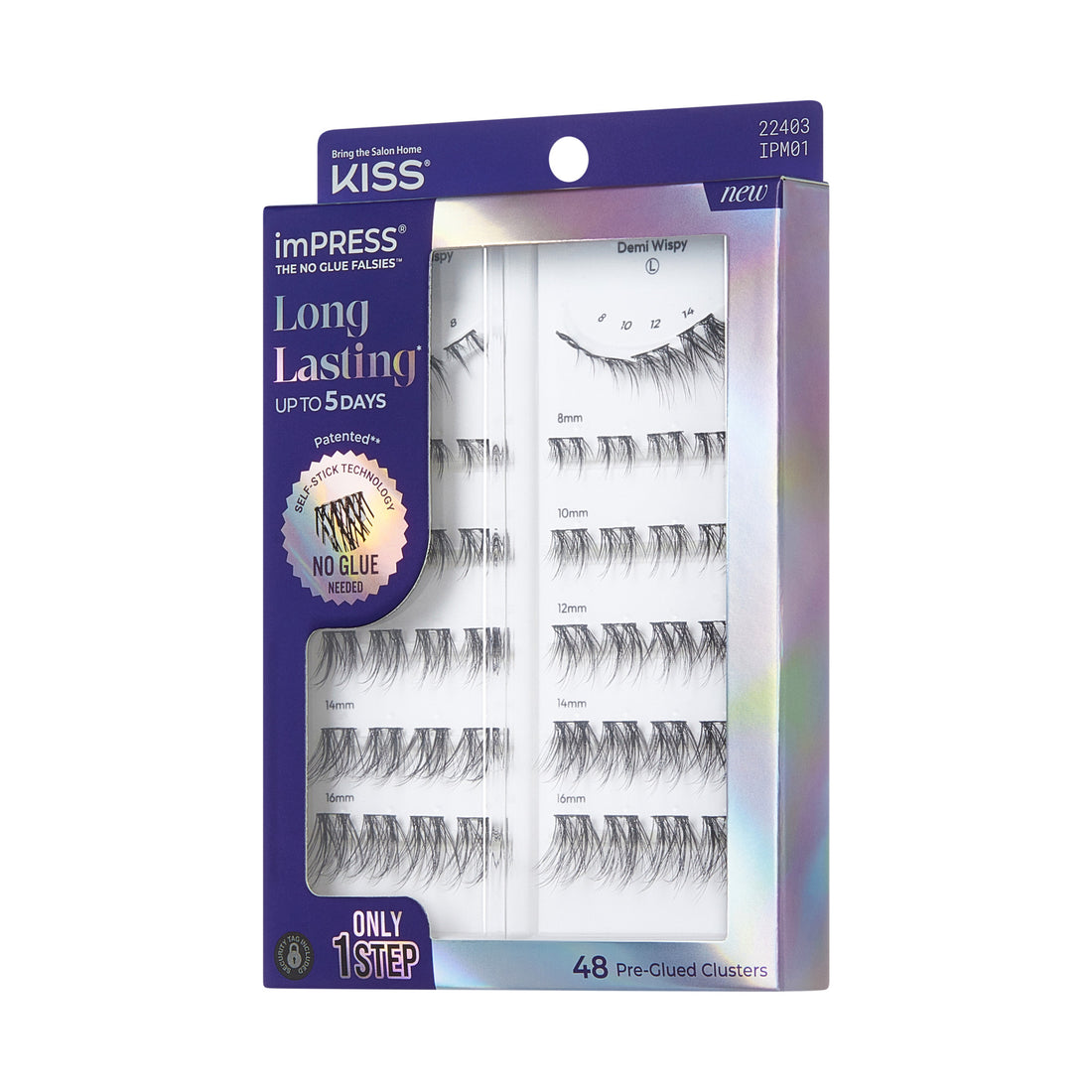 imPRESS Falsies Long Lasting Pre-Glued Lash Clusters Kit - Demi Wispy