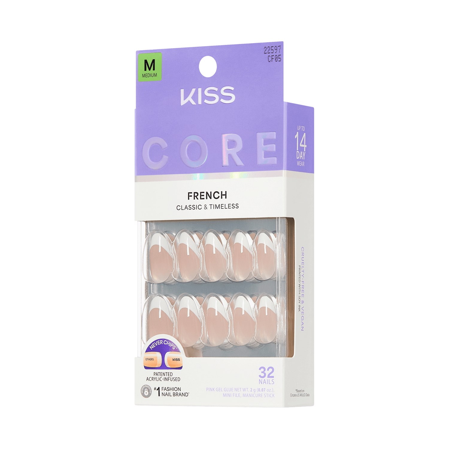 KISS CORE French Press On Glue Nails – Curiosity