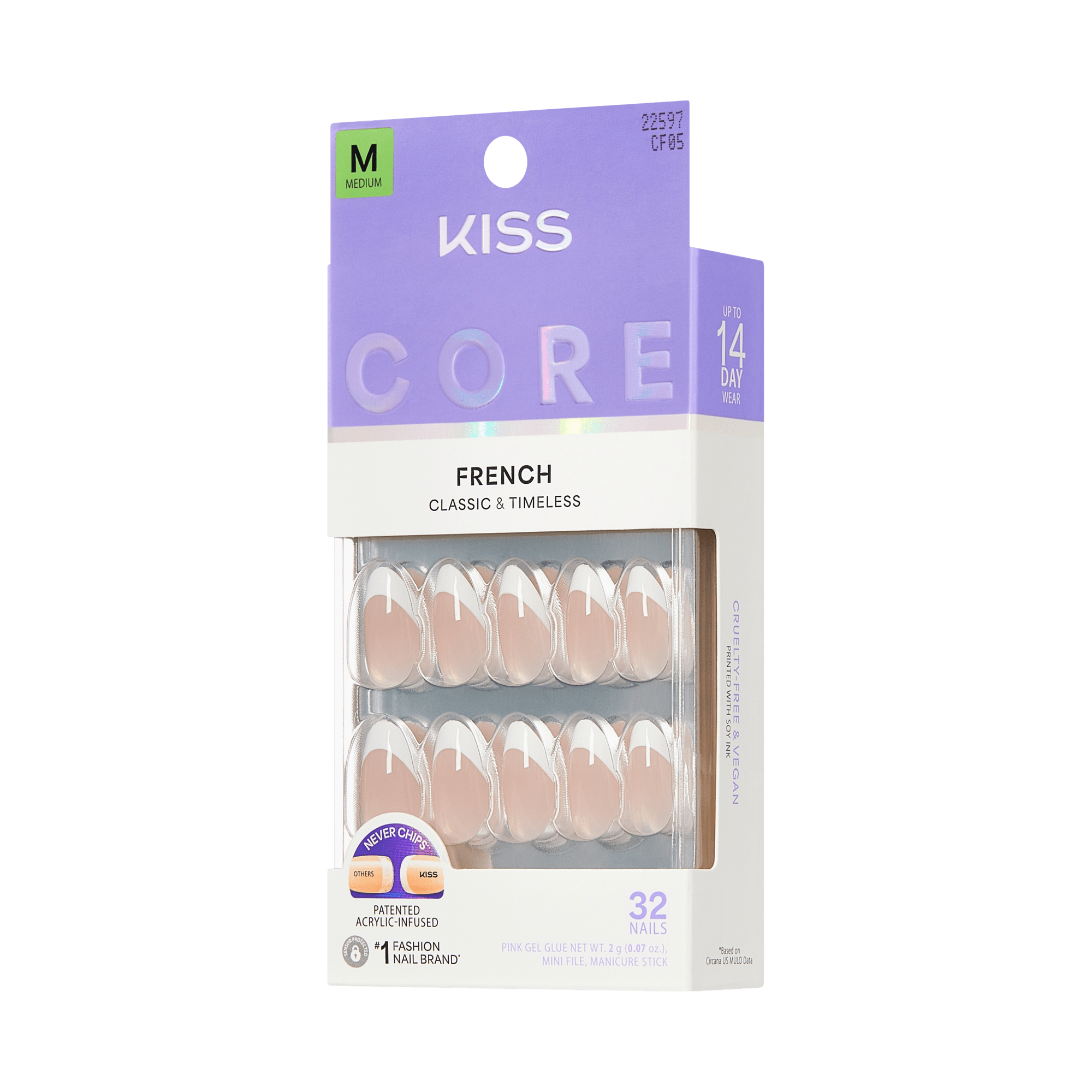 KISS CORE French Press On Glue Nails – Curiosity
