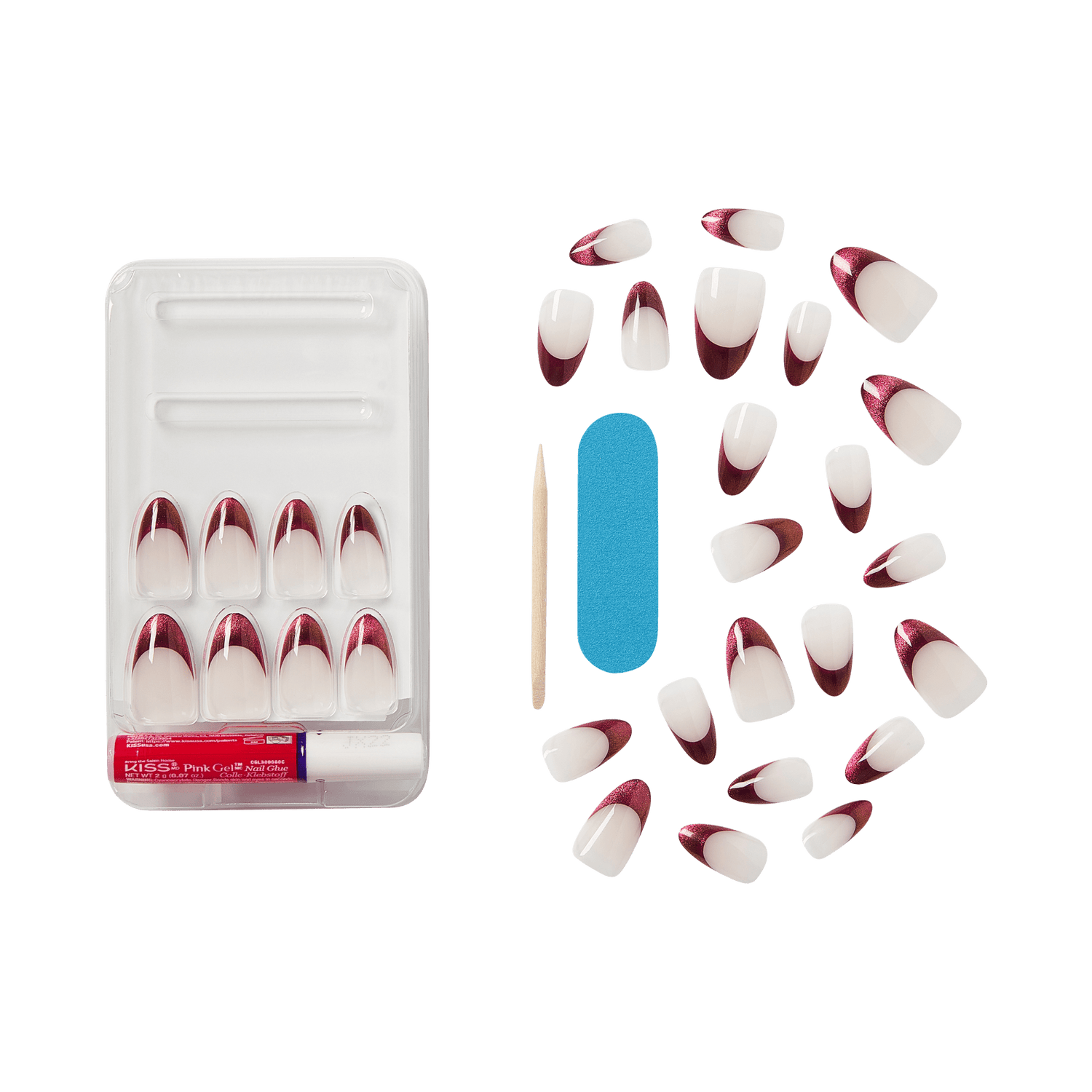 KISS Voguish Fantasy Press On Glue Nails - Passionable