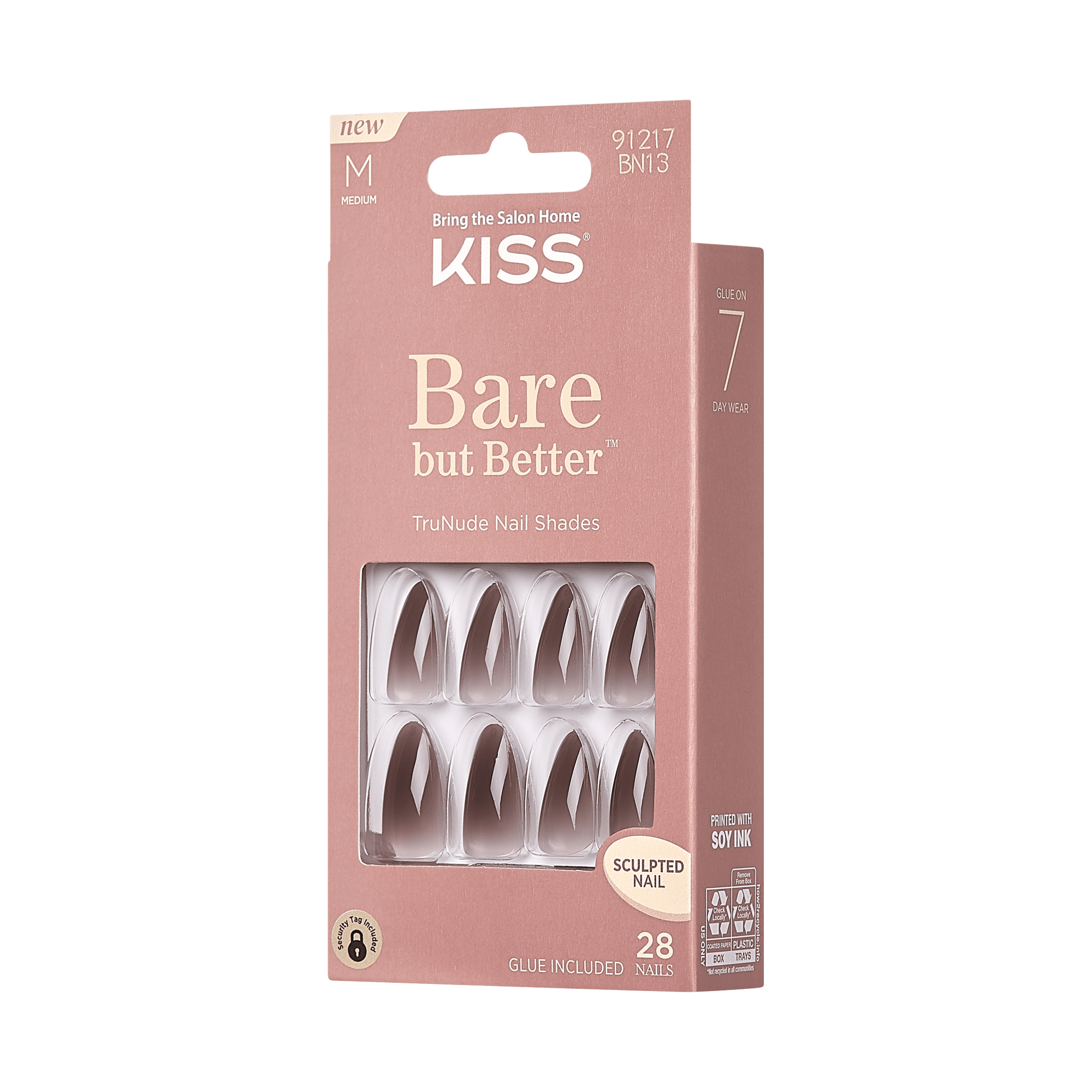 KISS Bare but Better Press On Glue Nails - Neutral