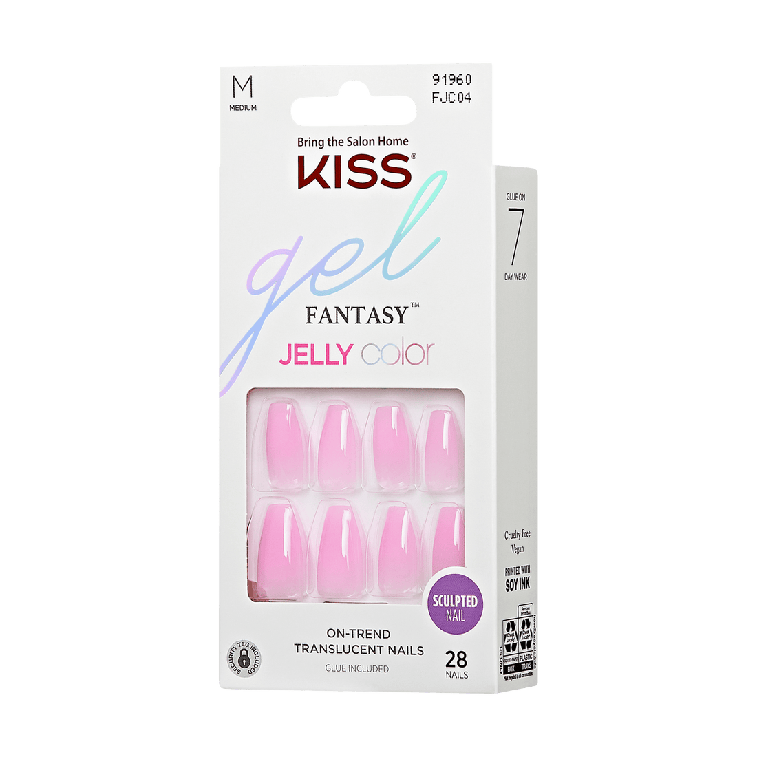 KISS Gel Fantasy Jelly Color Press On Glue Nails - Jelly Case