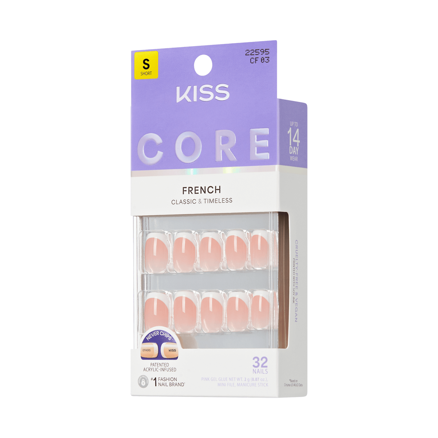 KISS CORE French Press On Glue Nails – Snapshot