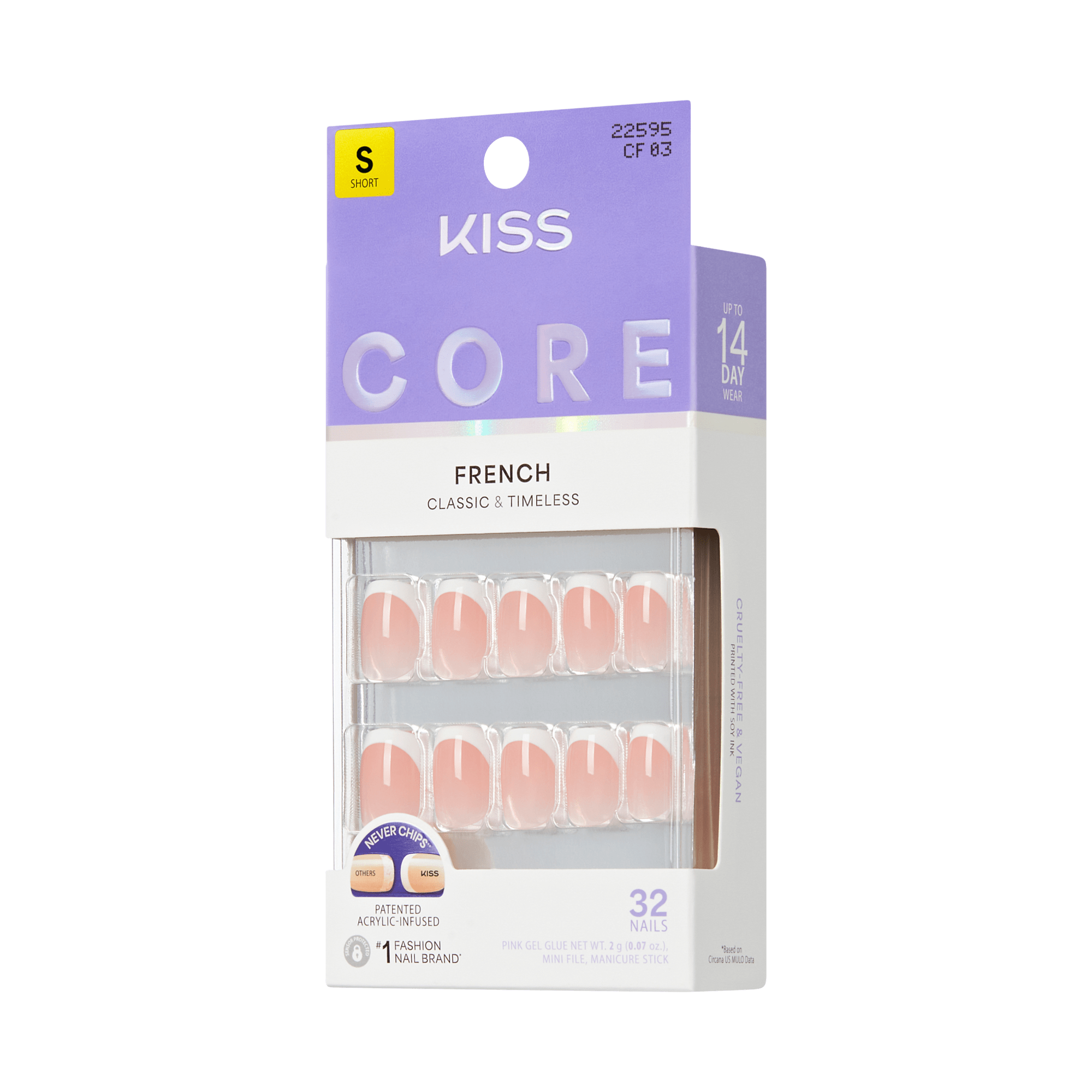 KISS CORE French Press On Glue Nails – Snapshot