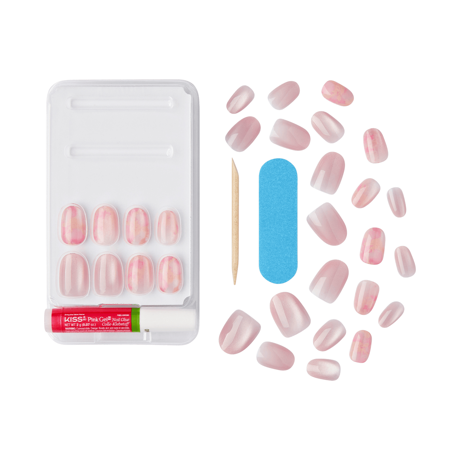 KISS Nail Drip Press On Glue Nails - Americano Drip