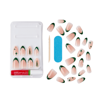 KISS Voguish Fantasy Holiday Press On Glue Nails - Snowy Memories