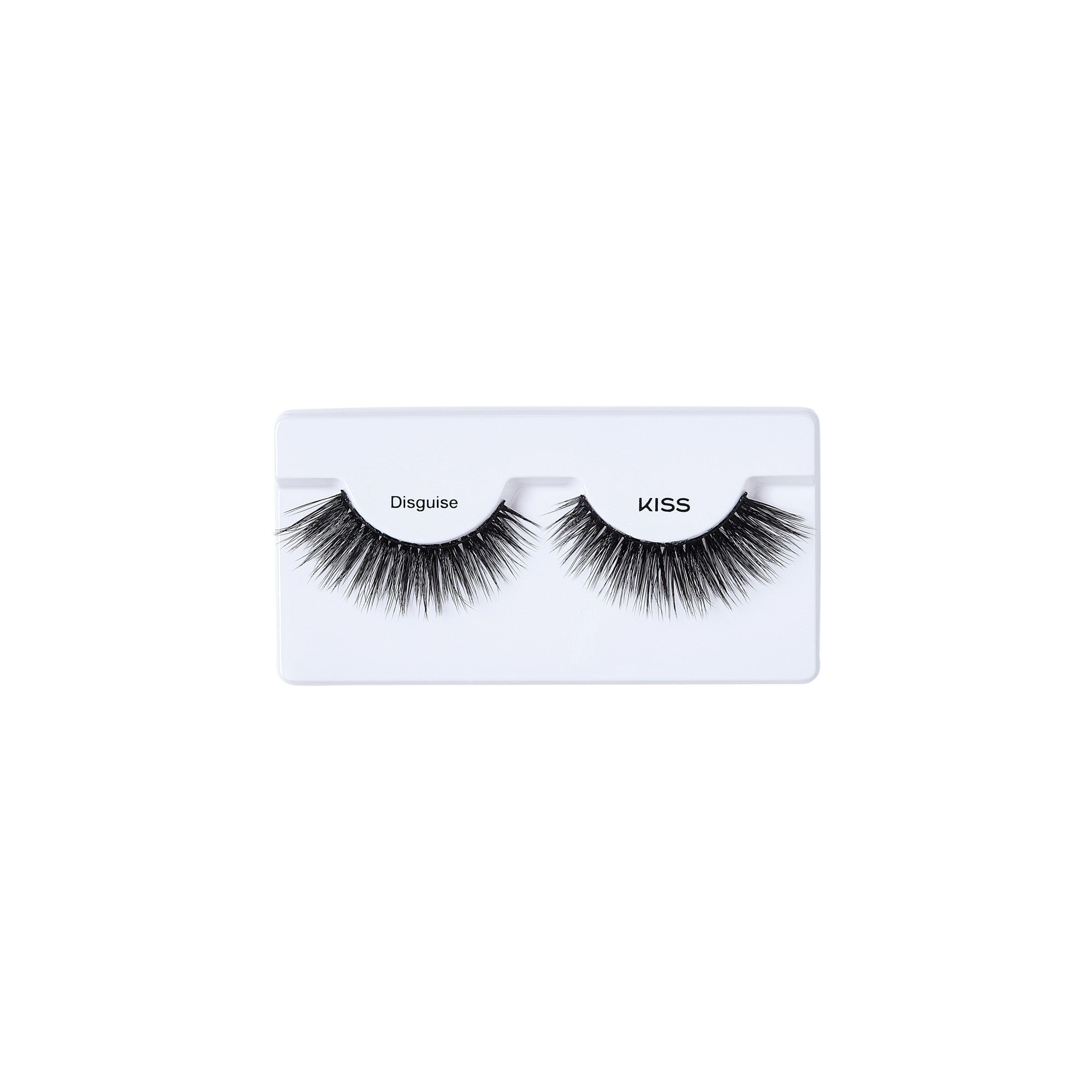 KISS Disguise false eyelashes on white packaging card