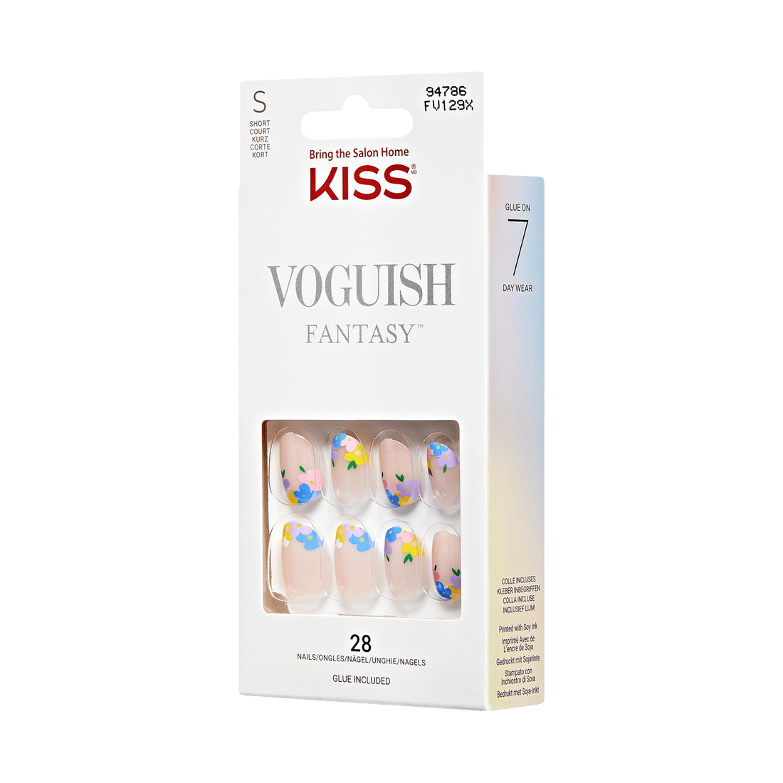 KISS Voguish Fantasy Press On Glue Nails - Heartening