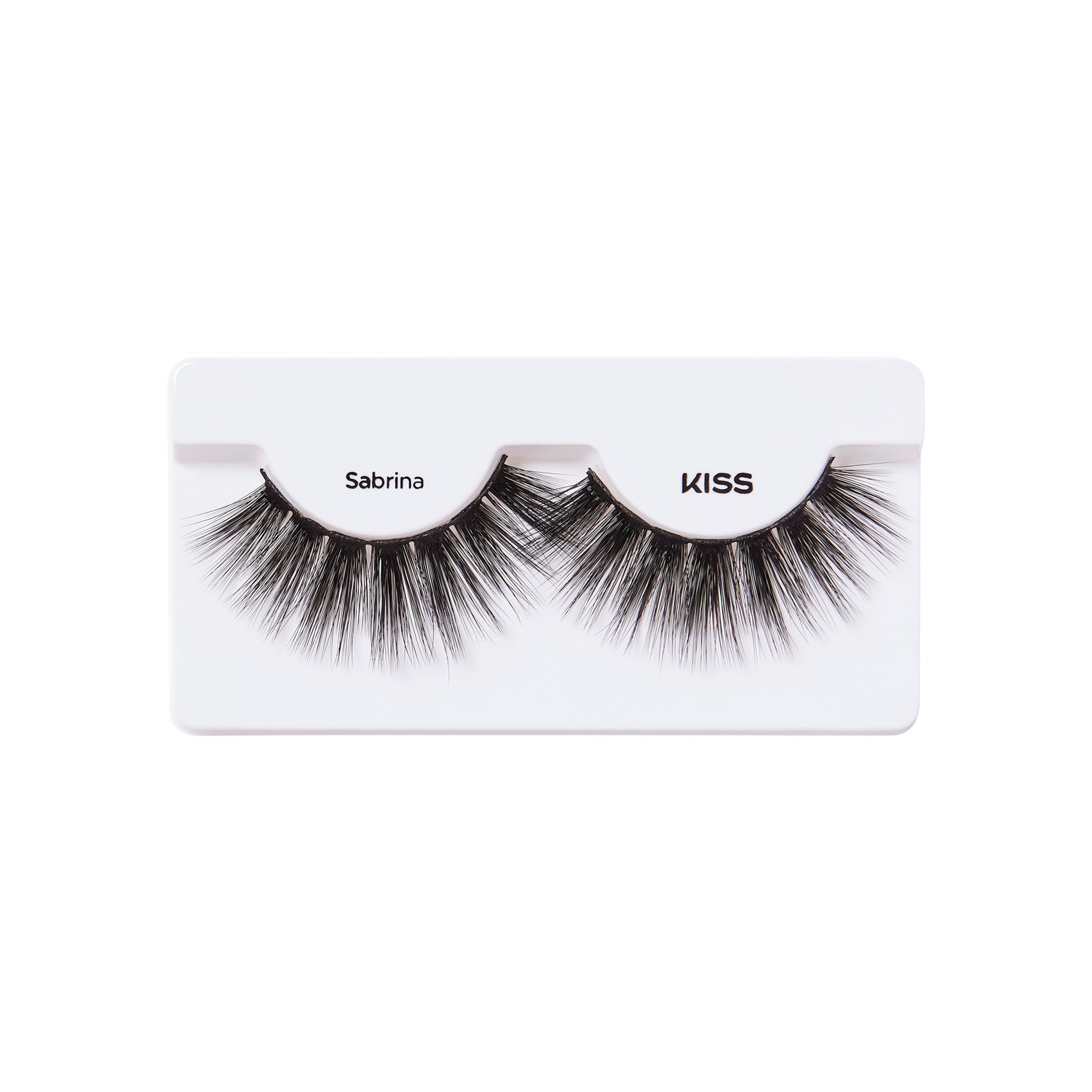 KISS Sabrina false eyelashes on white packaging card