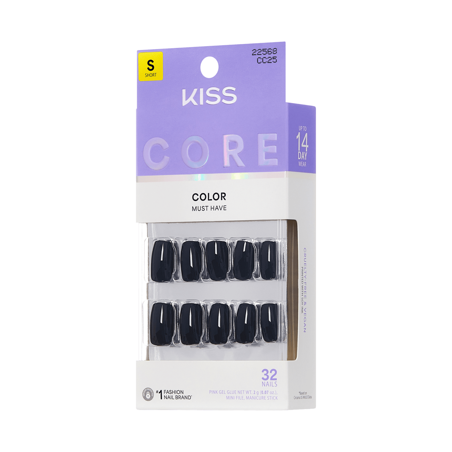 KISS CORE Color Press On Glue Nails - Photogenic