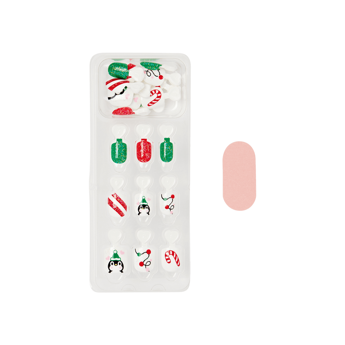 Impress Kids Holiday No Glue Fake Press On Nails - Sugar Cookies | Design, Multicolor, Kids, Squoval, Manicure