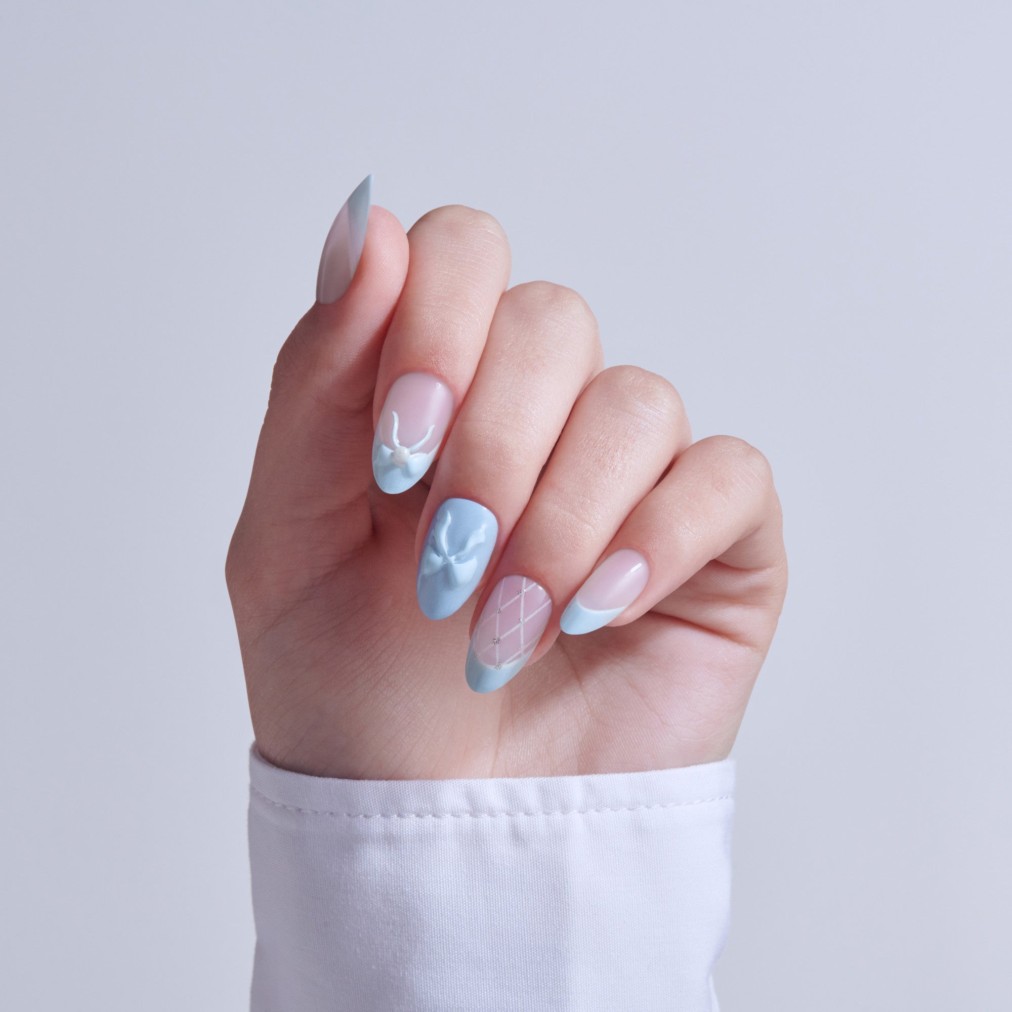 Kiss Nail Drip Press On Fake Glue Nails - Playful Drift | 3D