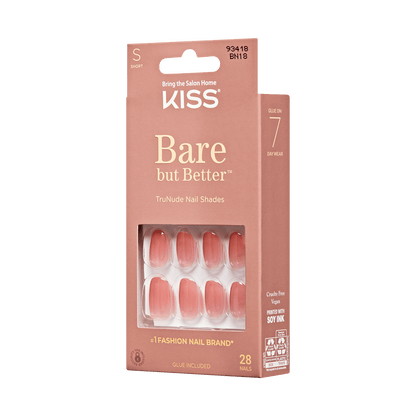 KISS Bare but Better Press On Glue Nails - No More Naps