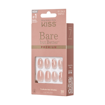 KISS Bare but Better Premium Press On Glue Nails - Slay