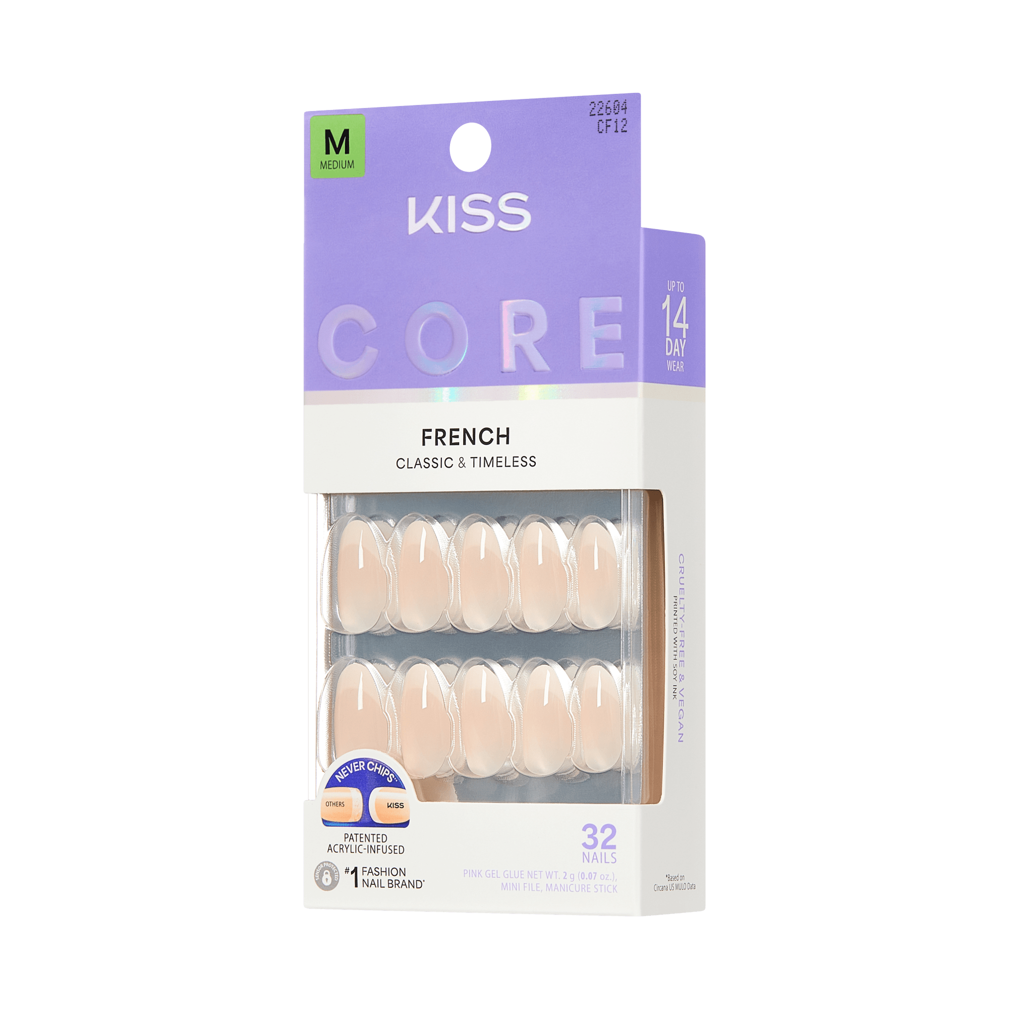 KISS CORE French Press On Glue Nails – Burble
