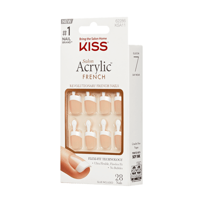 KISS Salon Acrylic French Press On Glue Nails - Power Play