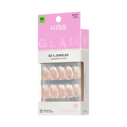 KISS GLAM 3D &amp; Jewel Press On Glue Nails  - Serendipity Awaits