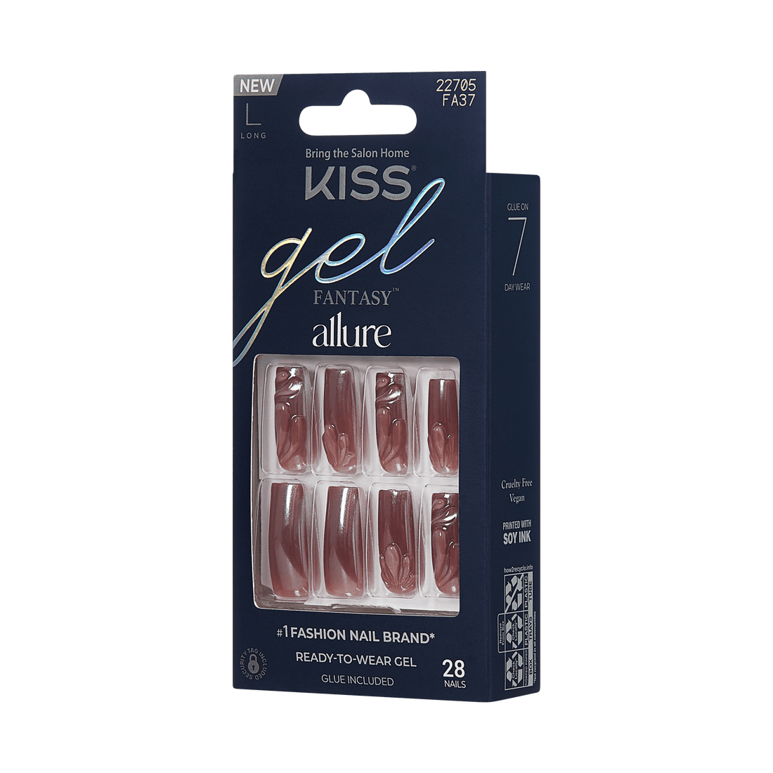 KISS Gel Fantasy Allure Press On Glue Nails - Melody of Us