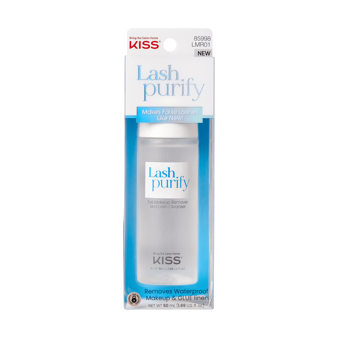 Clear plastic bottle with white cap labeled \