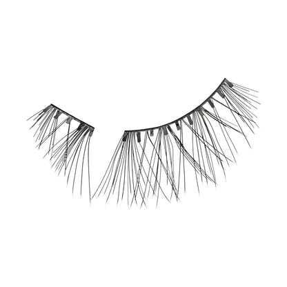 Black Wispy | 1 Pair of Half Lash & 2 Clusters imPRESS Falsies easy tab 5mm-11mm No Glue Needed - Image 2