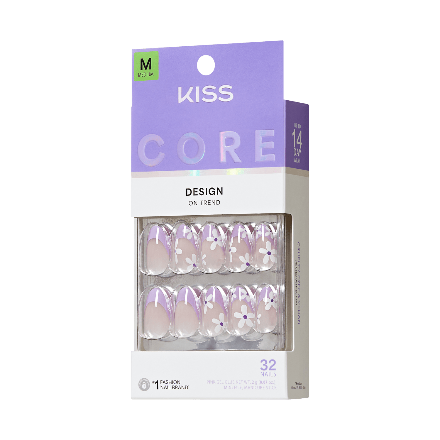 KISS CORE Design Press On Glue Nails - Chasing Sunshine