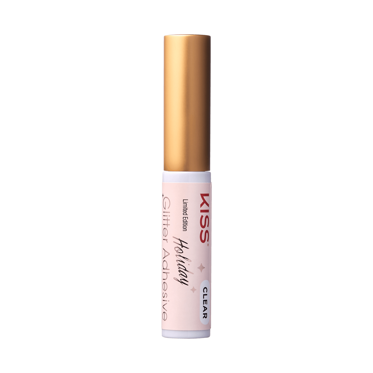 Kiss Glitter Adhesive Limited Edition Holday Clear glue stick with gold cap