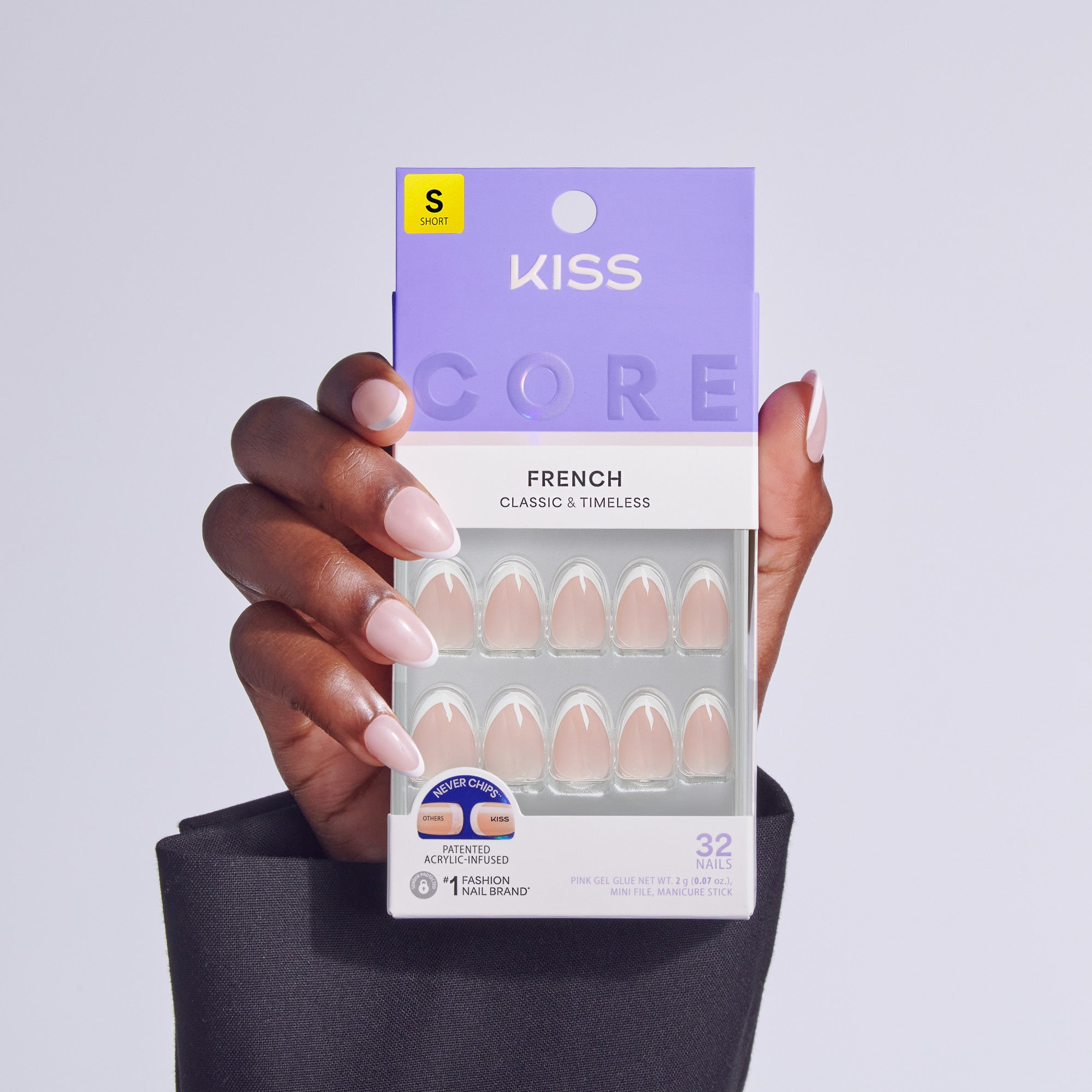 KISS CORE French Press On Glue Nails – Passionate