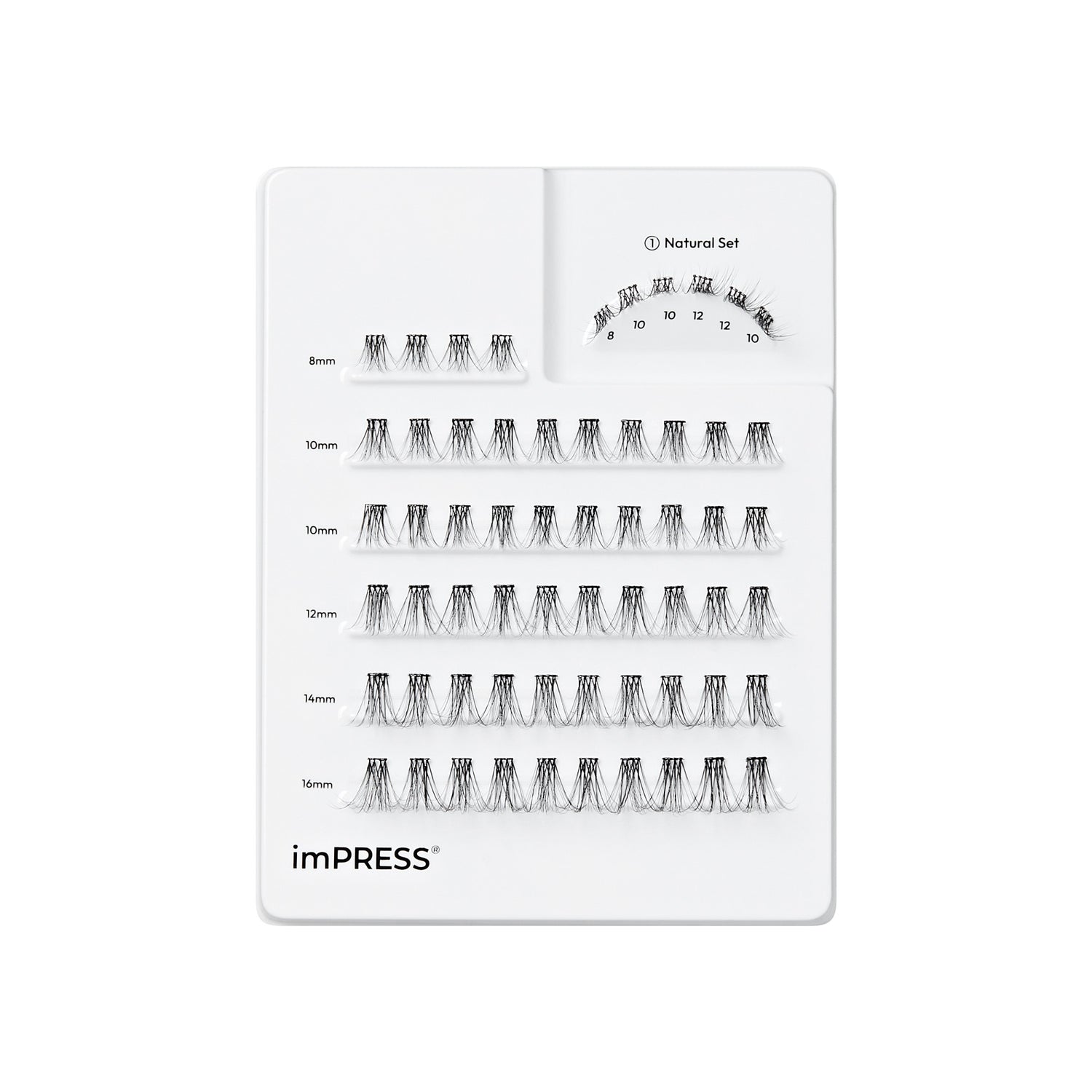 imPRESS Falsies Pre-Glued Individual Lashes Multipack - Classic Natural