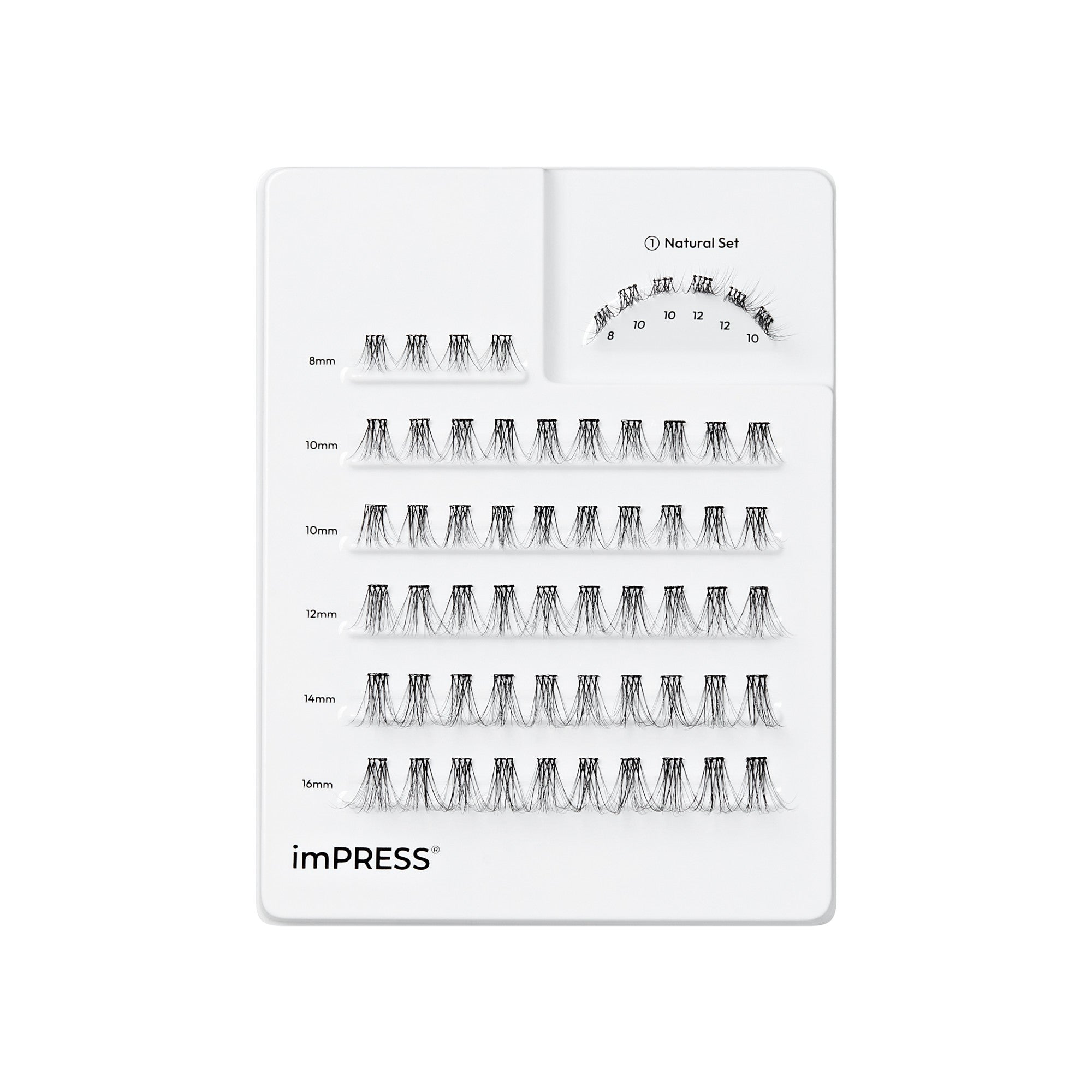 imPRESS Falsies Pre-Glued Individual Lashes Multipack - Classic Natural