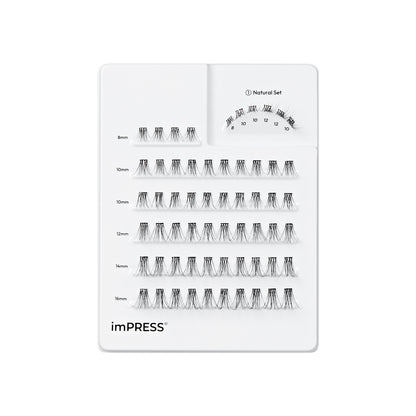 imPRESS Falsies Pre-Glued Individual Lashes Multipack - Classic Natural