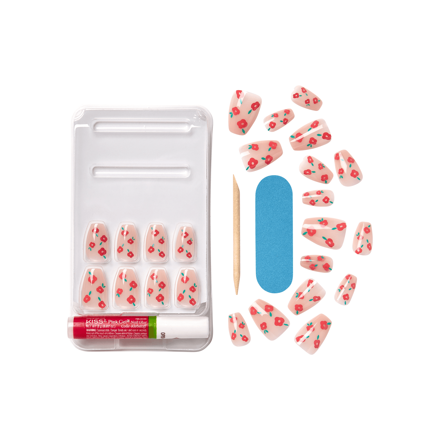 KISS Salon Design Press On Glue Nails - Shook