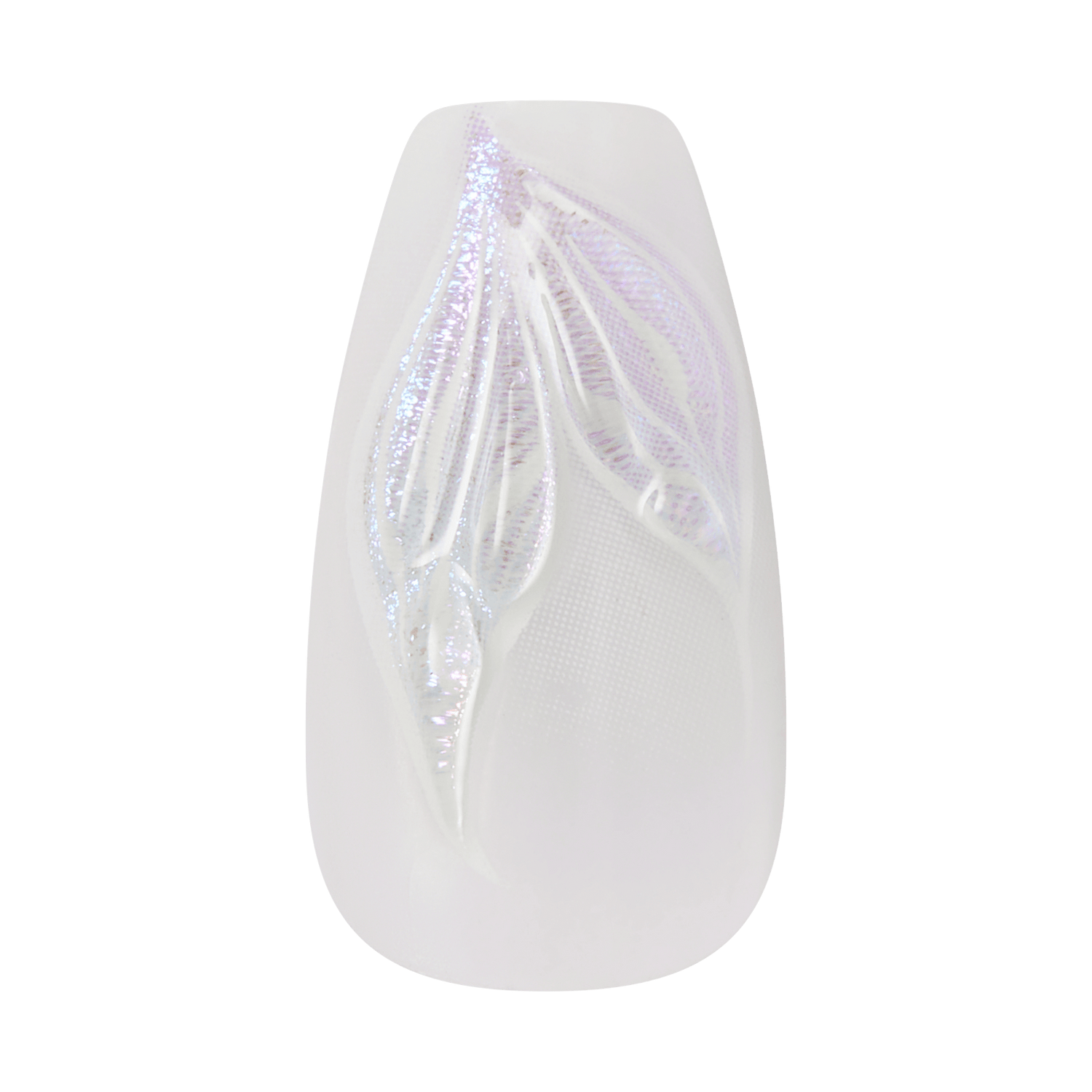 White skirt with iridescent sequin detailing on a transparent background