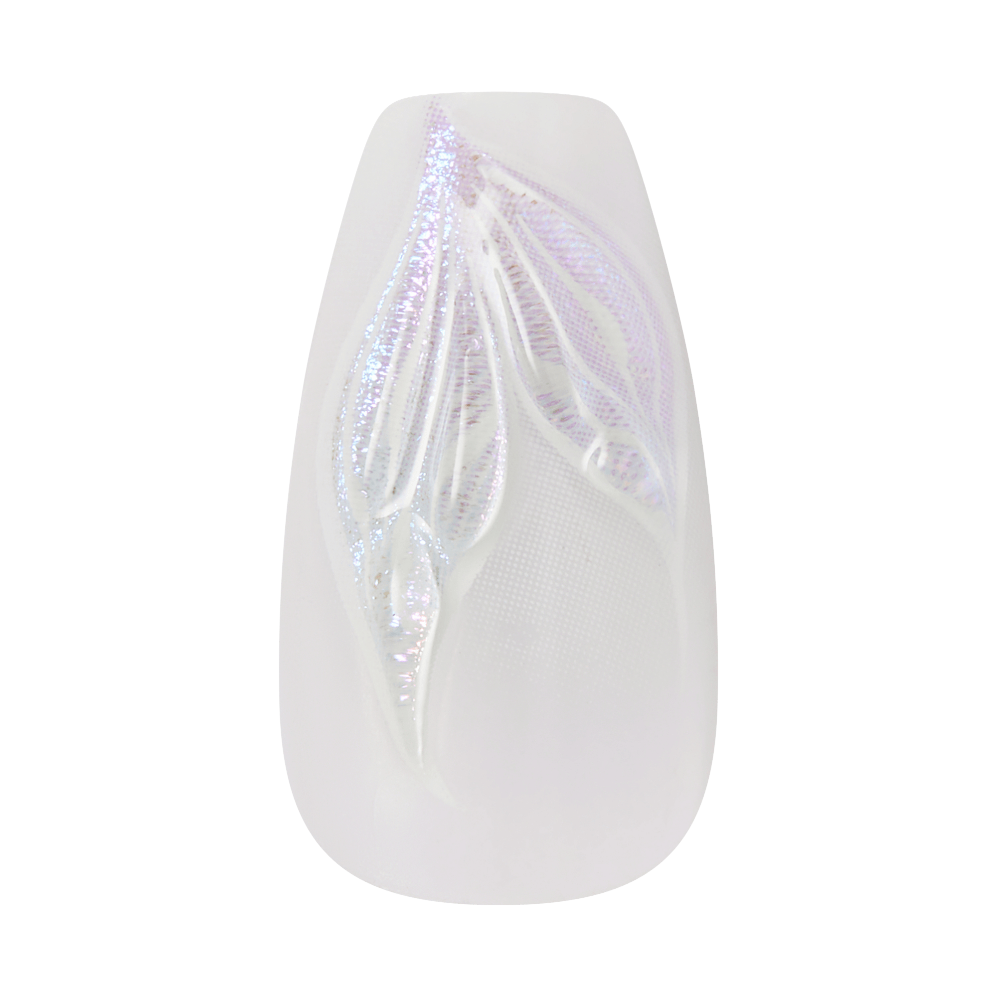 White skirt with iridescent sequin detailing on a transparent background