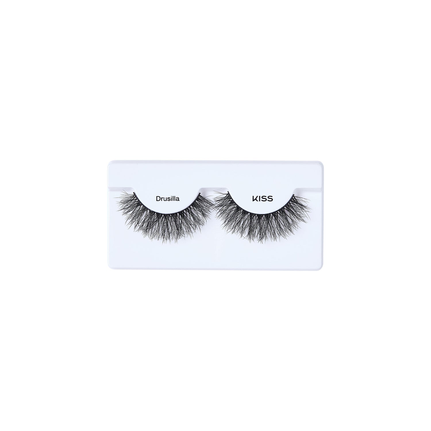 KISS Drusilla false eyelashes on light blue packaging strip