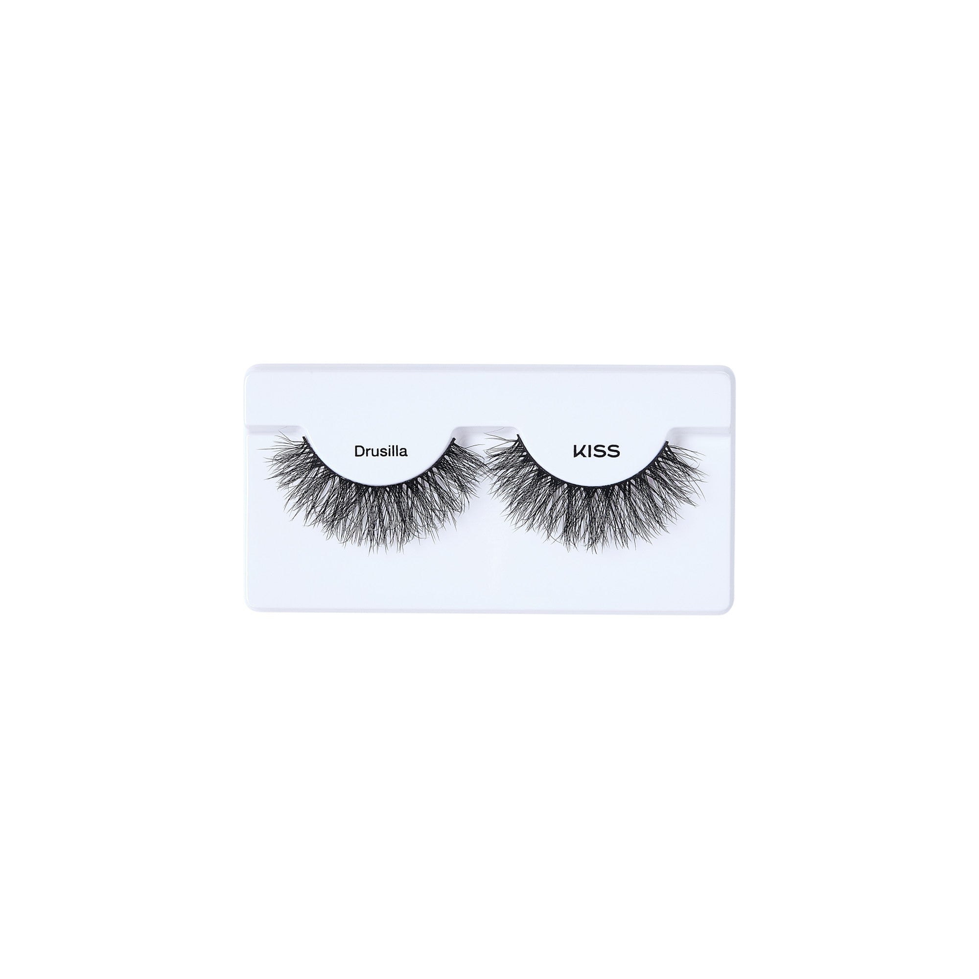 KISS Drusilla false eyelashes on light blue packaging strip