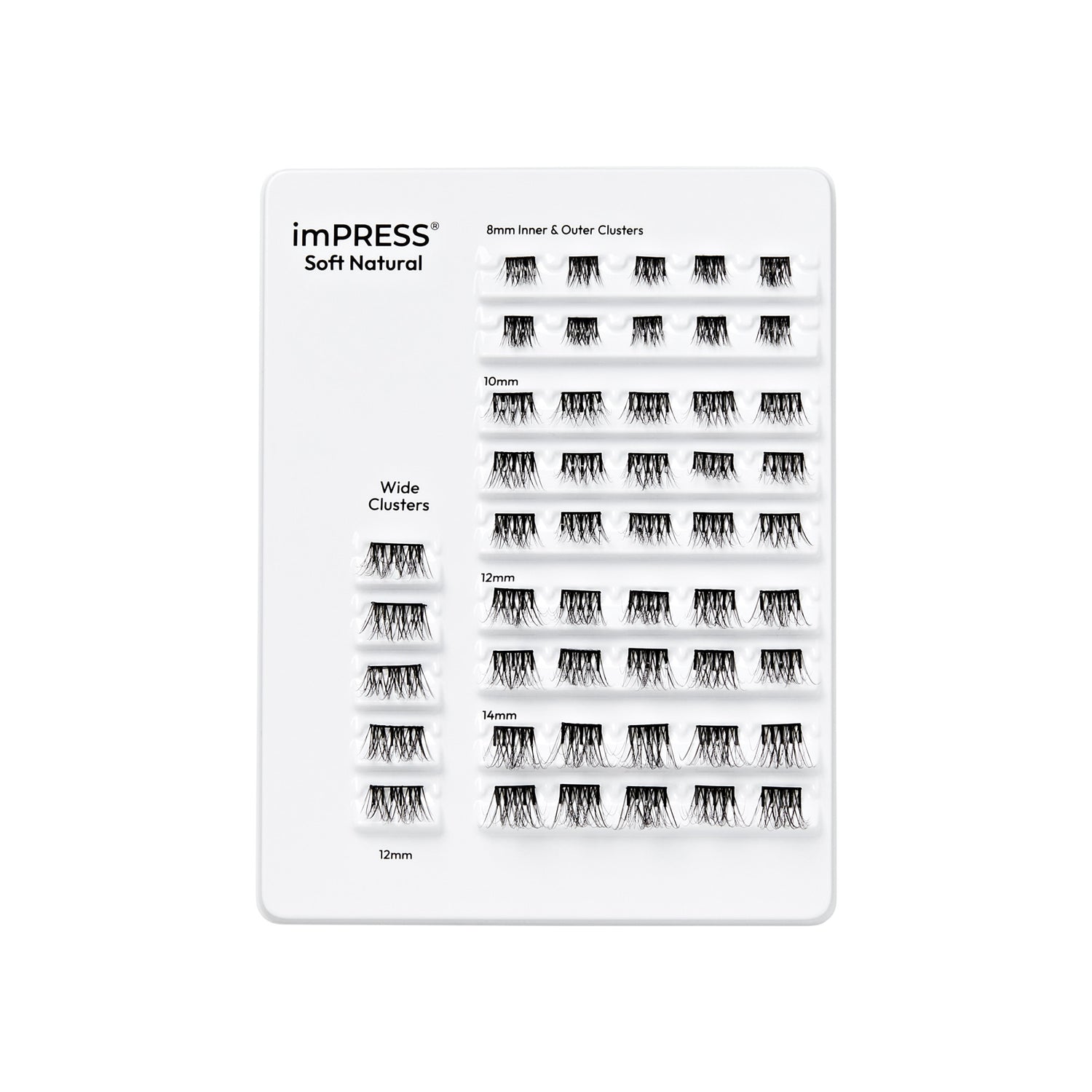 imPRESS Falsies Pre-Glued Lash Clusters Multipack - Soft Natural