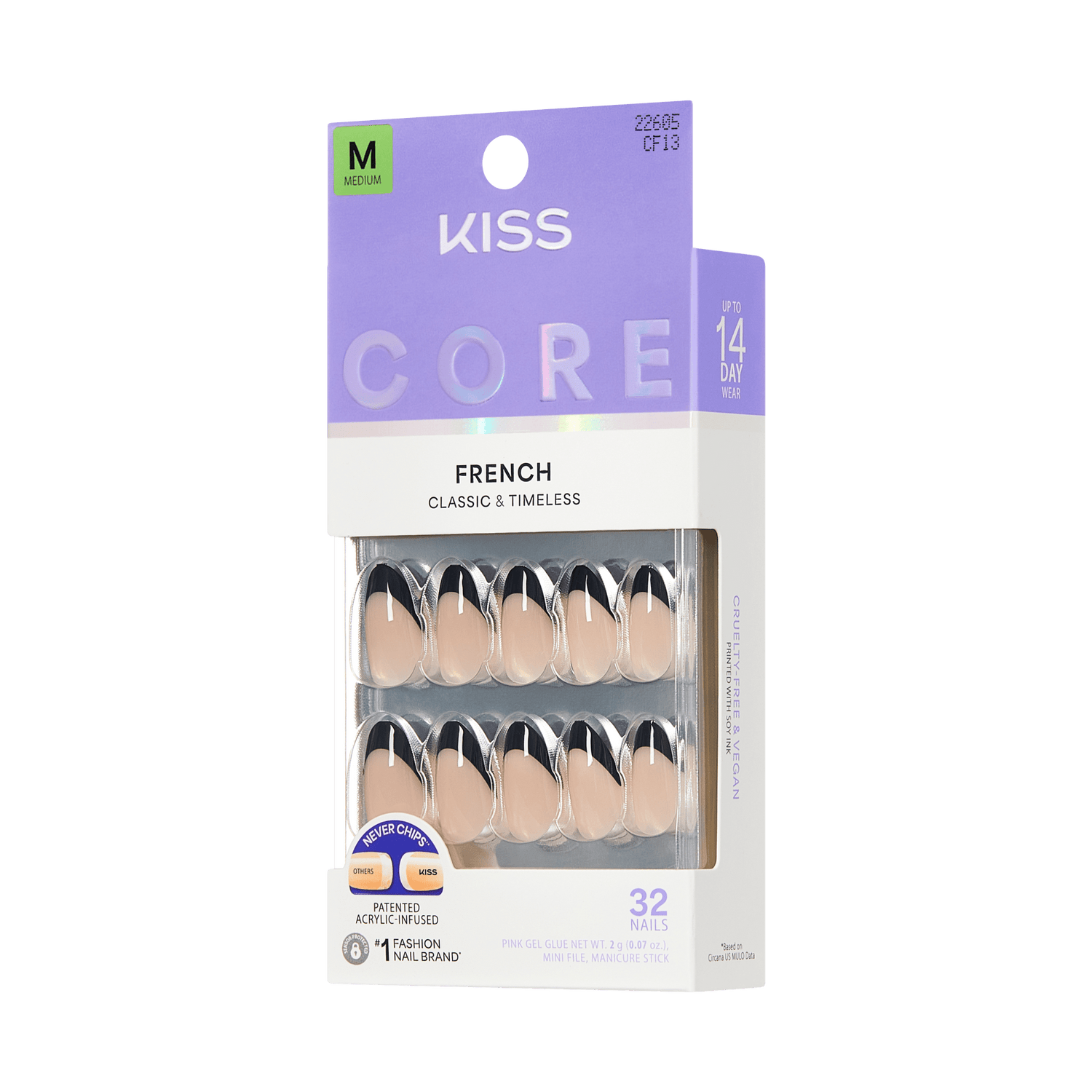KISS CORE French Press On Glue Nails - Full of Fun