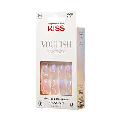 KISS Voguish Fantasy Press On Glue Nails - See U Latte