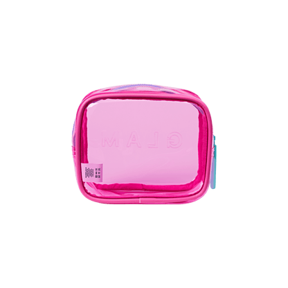 KISS GLAM Clear Cosmetic Bag - Pink