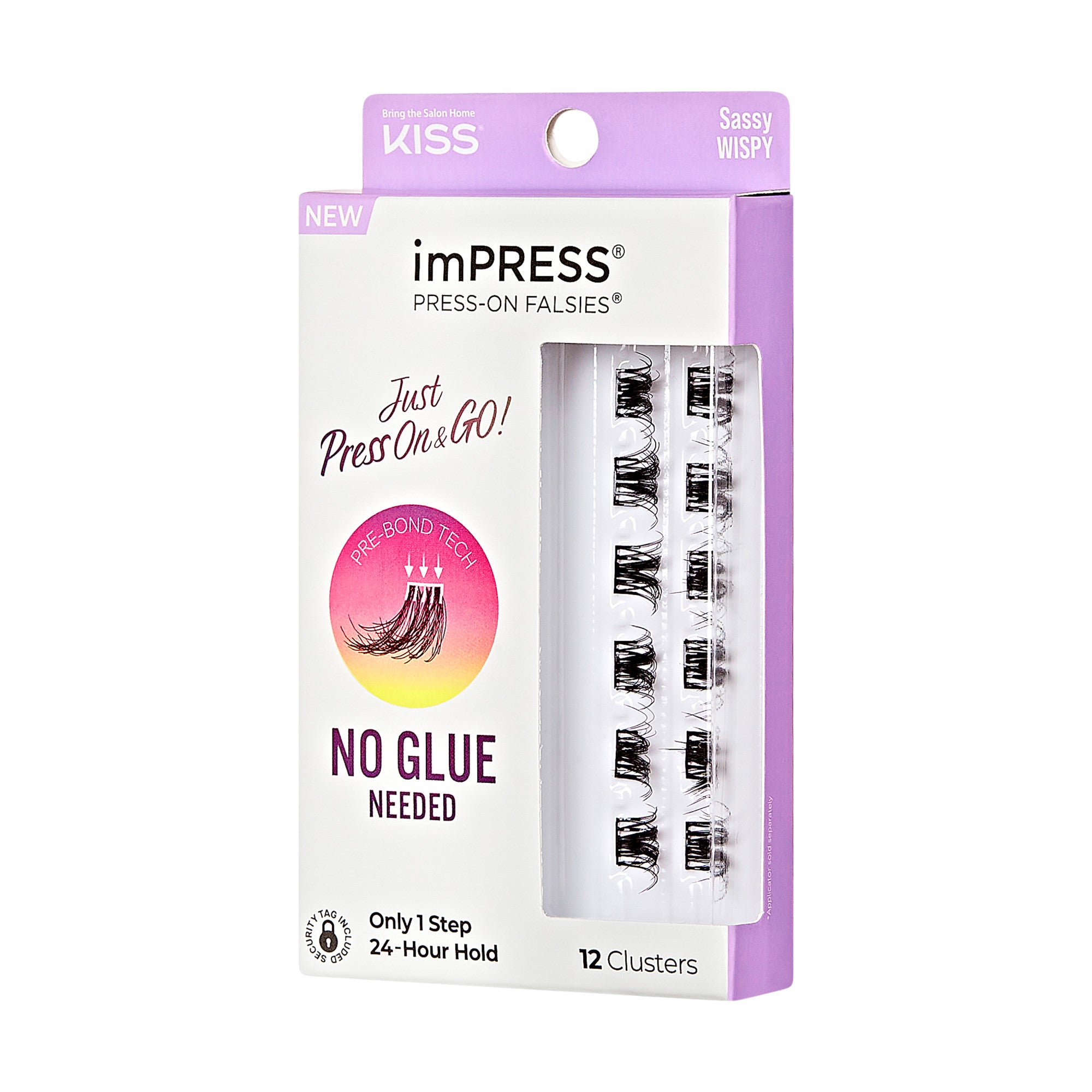 imPRESS Falsies Self Adhesive Eyelashes, 12 Lash Clusters - Sassy