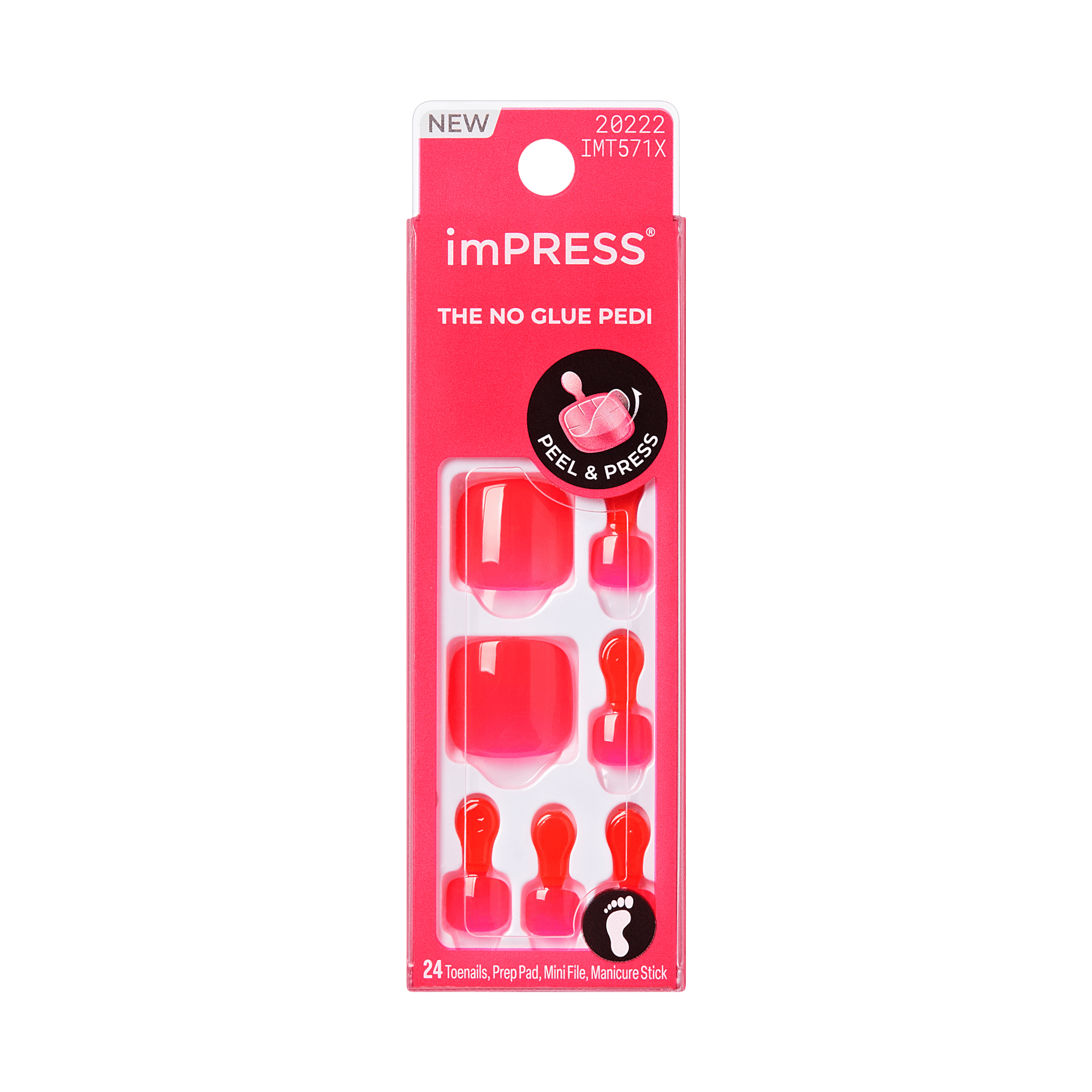 imPRESS pedi product packaging on a transparent background
