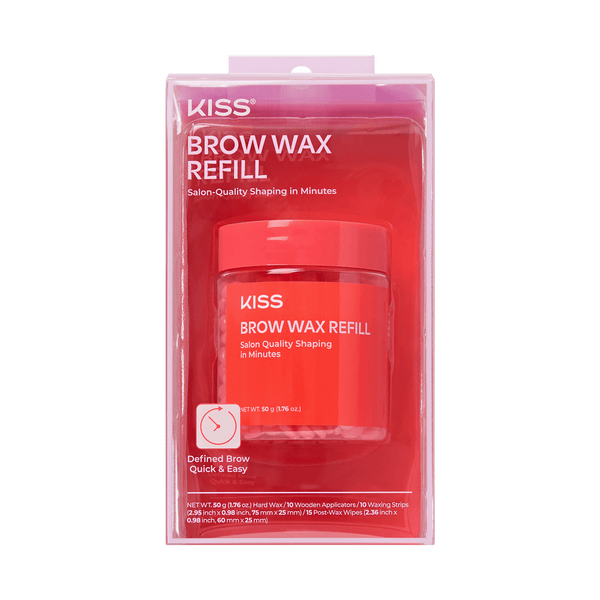 Kiss Brow Wax Kit Refill | Refill, Hard Wax, 10 Applicators, 10
