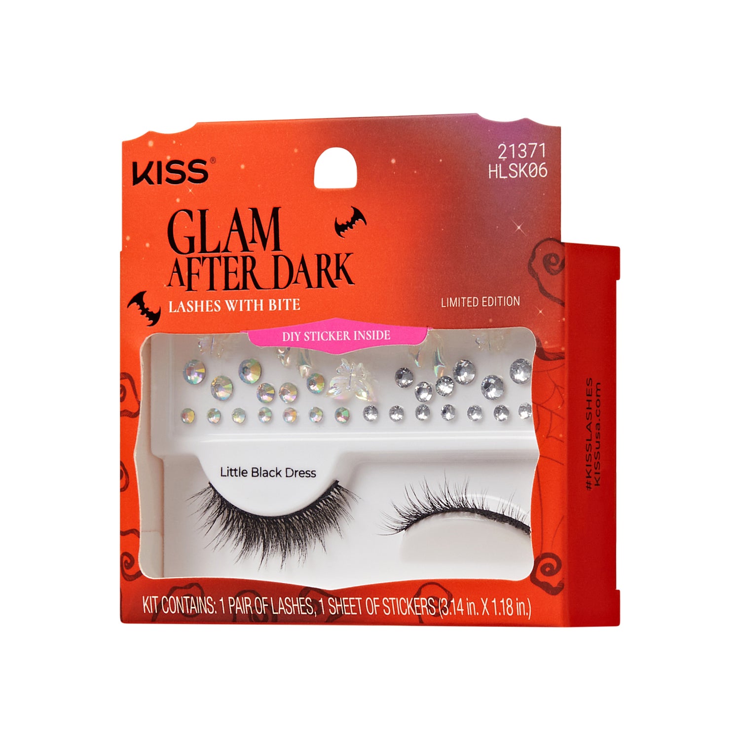 KISS Halloween Lashes &amp; Gem Sticker - Little Black Dress