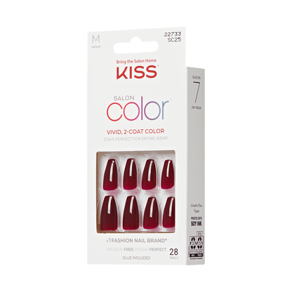 KISS Salon Color Press On Glue Nails - Spotted