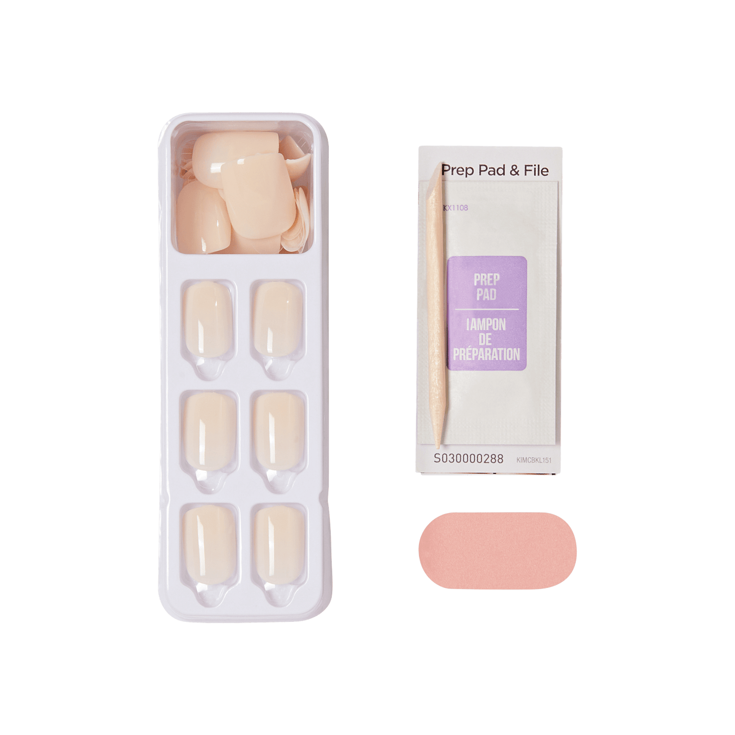 Impress Color No Glue Fake Press On Nails - Point Pink | Solid, Pink, Short, Squoval, Manicure